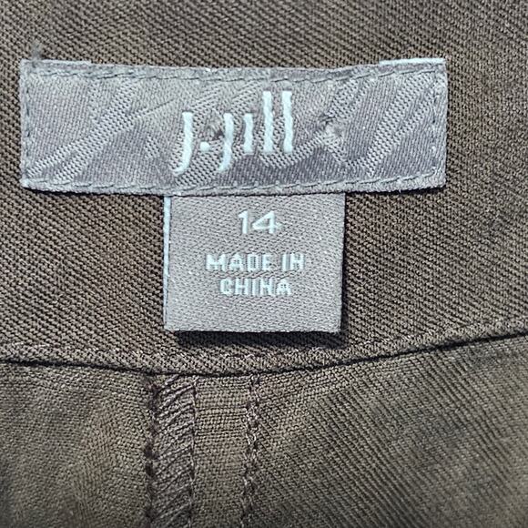 J. Jill Wide Leg Pants Women's Size 14 Silk/Linen Pockets Professional Neutral - Picture 5 of 8